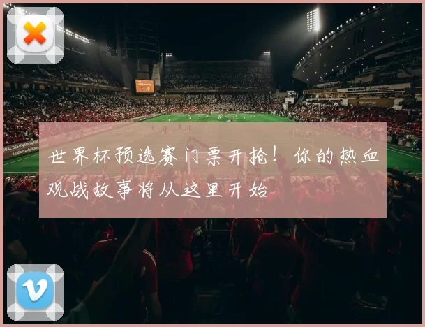 世界杯预选赛门票开抢！你的热血观战故事将从这里开始