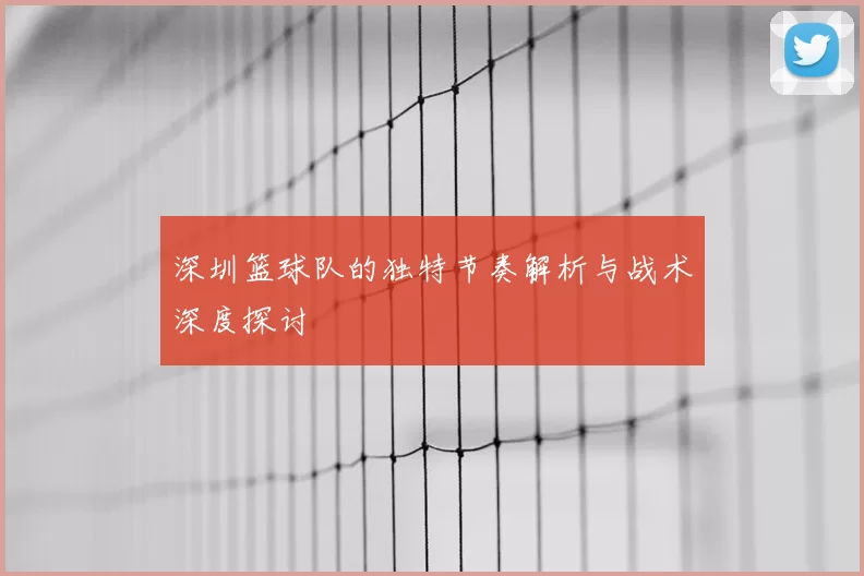 深圳篮球队的独特节奏解析与战术深度探讨