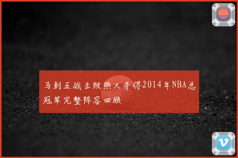 马刺五战击败热火夺得2014年NBA总冠军完整阵容回顾